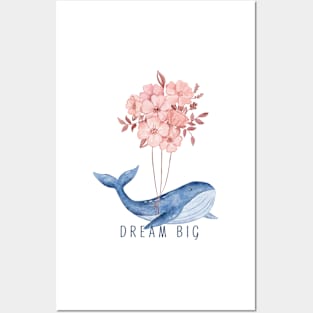 Whales flying (dream big) Posters and Art